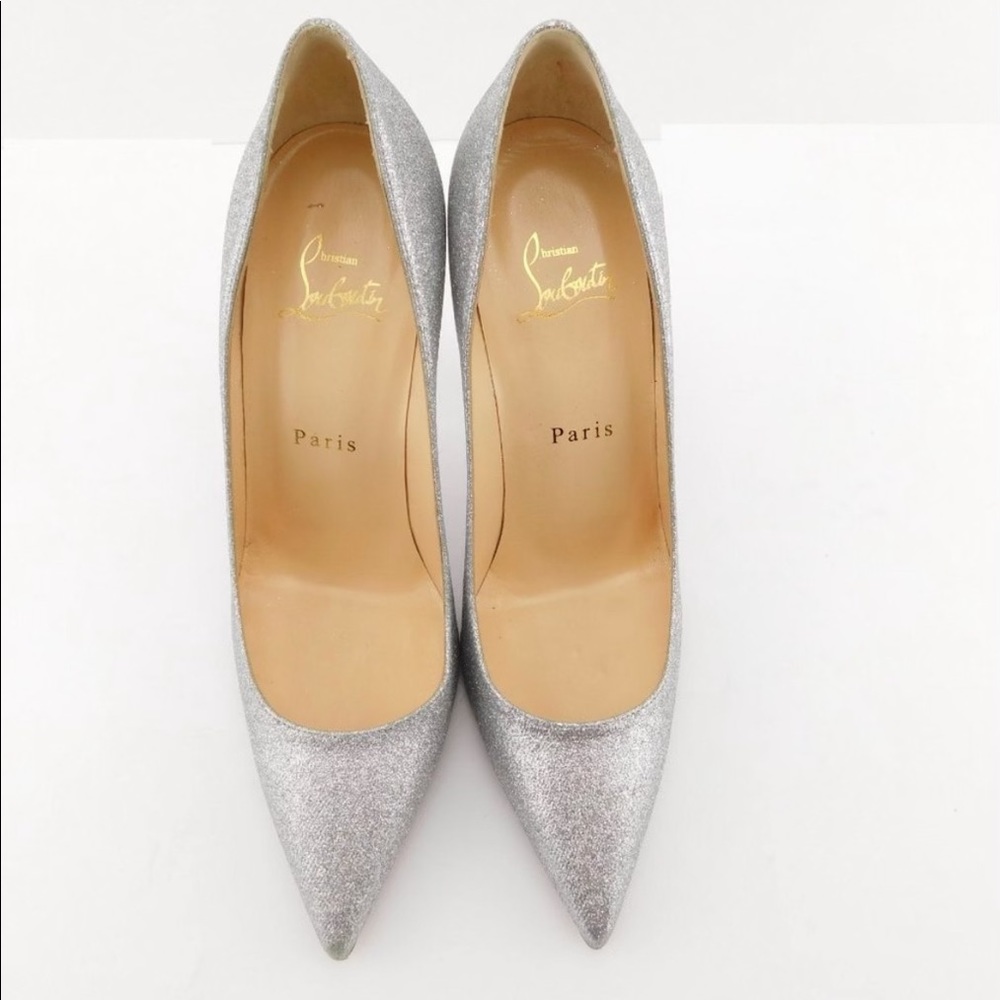 Christian Louboutin silver glitter heels - Picture 6 of 6
